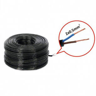 Przewód DESIGN LIGHT 10mb 2*0.50mm czarny