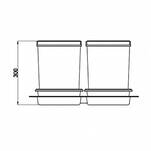 Kosz do segregacji śmieci GTV MULTINO 600 PB-91104100B5-A antracyt - Meblownia.pl