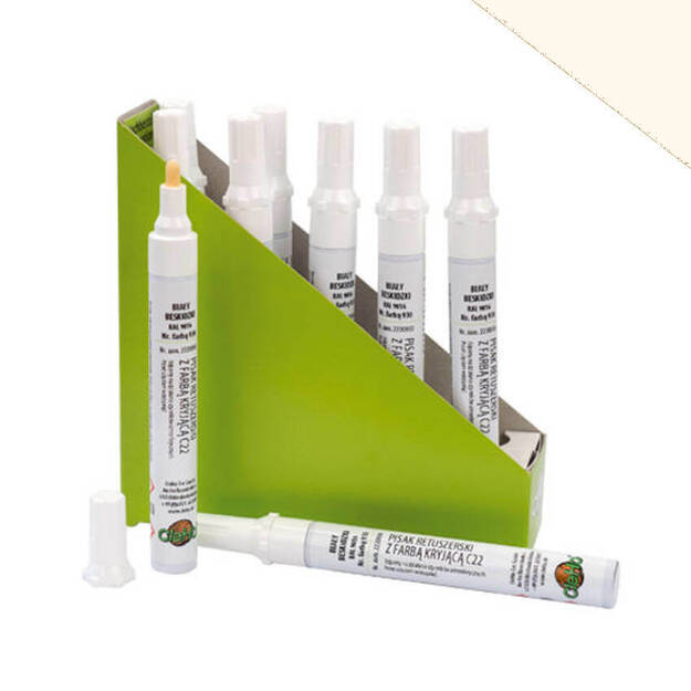 Pisak retuszerski z farbą kryjącą C22 - 921 biały postarzany - Meblownia.pl