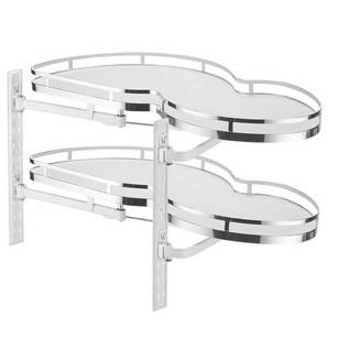 Kosz narożny "nerka" 800 mm chrom - prawostronny MVM-800R-CROMO - okrągły reling