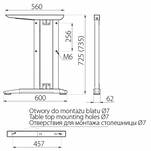 Stelaż biurkowy GTV srebrny - 2 sztuki - Meblownia.pl