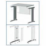 Stelaż biurkowy GTV srebrny - 2 sztuki - Meblownia.pl