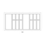 Wkład do szuflady 100 KRISTALL SOFT TOUCH czarny (922x474 mm) - Meblownia.pl