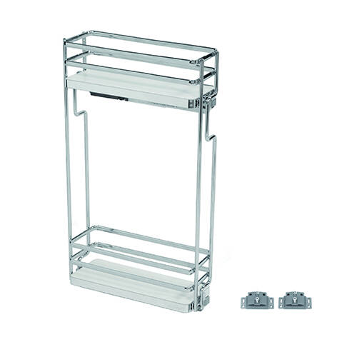 Górny kosz cargo VIBO 15 biały do płytkiej szafki - mocowanie prawe (306252) - Meblownia.pl