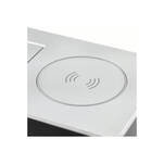  Gniazdo meblowe GTV AVARO Plus 1x230V + 2xUSB srebrne z ładowarką indukcyjną - Meblownia.pl