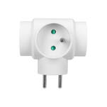 Rozgałęziacz okrągły ORNO 3x2P+Z biały OR-AE-13184 - Meblownia.pl