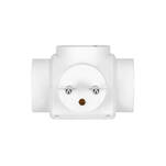 Rozgałęziacz okrągły ORNO 3x2P+Z biały OR-AE-13184 - Meblownia.pl