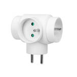 Rozgałęziacz okrągły ORNO 3x2P+Z biały OR-AE-13184 - Meblownia.pl