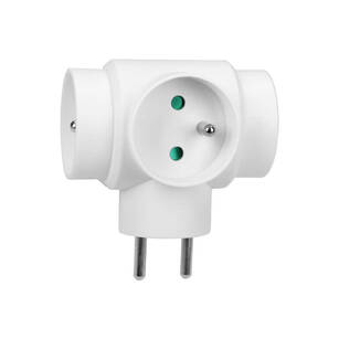 Rozgałęziacz okrągły ORNO 3x2P+Z biały OR-AE-13184