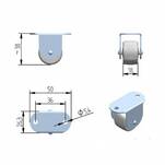 Kółko meblowe stałe fi 29 - Meblownia.pl