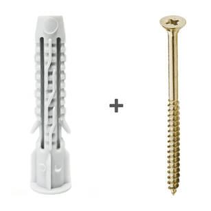 Zestaw: dybel uniwersalny ASTRA 6*36 +  wkręty ASTRA 4*40 - 100 sztuk