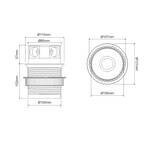 Gniazdo meblowe DESIGN LIGHT TETRABOX wpuszczane 4x230V aluminium - Meblownia.pl