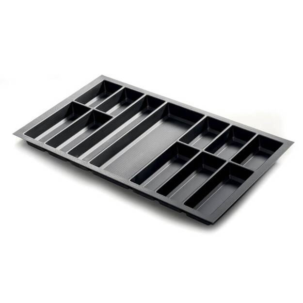 Wkład do szuflady 90 KRISTALL SOFT TOUCH czarny (822x474 mm) - Meblownia.pl