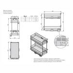  Kosz cargo GTV MOVIXPRO 400 antracyt (bez prowadnic) KO-400BO-60 - Meblownia.pl