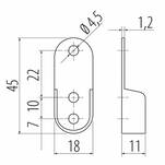Rozeta - końcówka mocująca owalna GTV chrom - Meblownia.pl