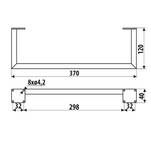 Noga meblowa GAMET czarna NS38-120-370-L2 - Meblownia.pl