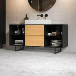 Noga meblowa GAMET czarna NS38-120-370-L2 - Meblownia.pl