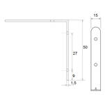 Kątownik montażowy STRONG 50 mm biały ocynk - Meblownia.pl