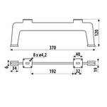 Noga meblowa GAMET NS43-120-370-L2 czarna  - Meblownia.pl
