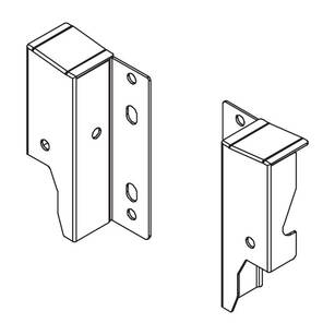 HAFELE MATRIX S35 mocowanie ścianki tylnej 84 mm białe - komplet