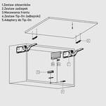 Podnośnik BLUM AVENTOS HK TOP TIP-ON średni 22K2500T L+P - Meblownia.pl
