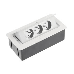Gniazdo wpuszczane SOFT GTV 3x230V białe