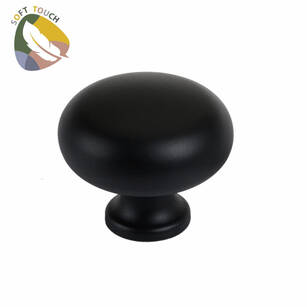 Gałka meblowa GAMET GP16 czarna - soft touch