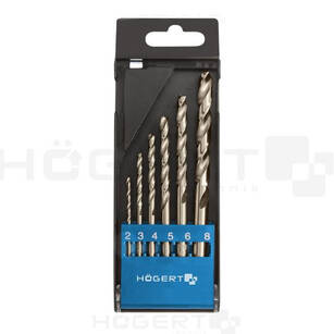 Wiertła do metalu HOGERT stalowe 2,3,4,5,6,8 HT6D186