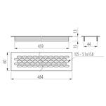 Kratka wentylacyjna GTV 60*484 mm biała KK-W60800-M1 - Meblownia.pl