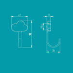 Wieszak dziecięcy GTV CLOUD chmurka - niebieski - Meblownia.pl