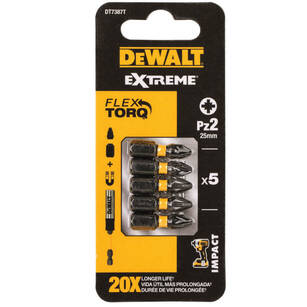 Końcówka udarowa DeWalt  Pz2x25 mm - 5szt. DT7387T-QZ