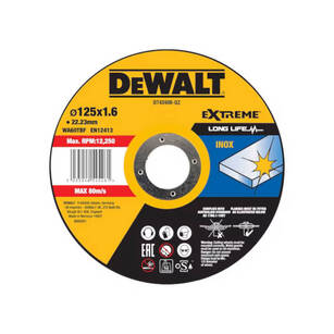 Tarcza do cięcia metalu i stali nierdzewnej DeWalt 125x1,6x22,3 mm DT43906-QZ