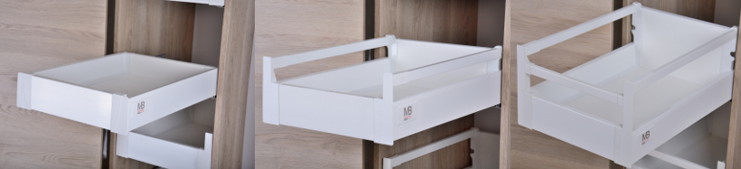 Białem szuflady wewnętrzne kuchenne